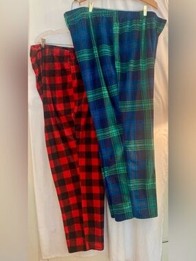 NWT Set of 2 Wondershop Plaid Comfy/Sleep Fleece Pants Size 2X